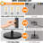 Dimmable Modern Arc Floor Lamp With 3 Adjustable Lights, 80" Tall Tree Lamp For Living Room, Bedroom, Office