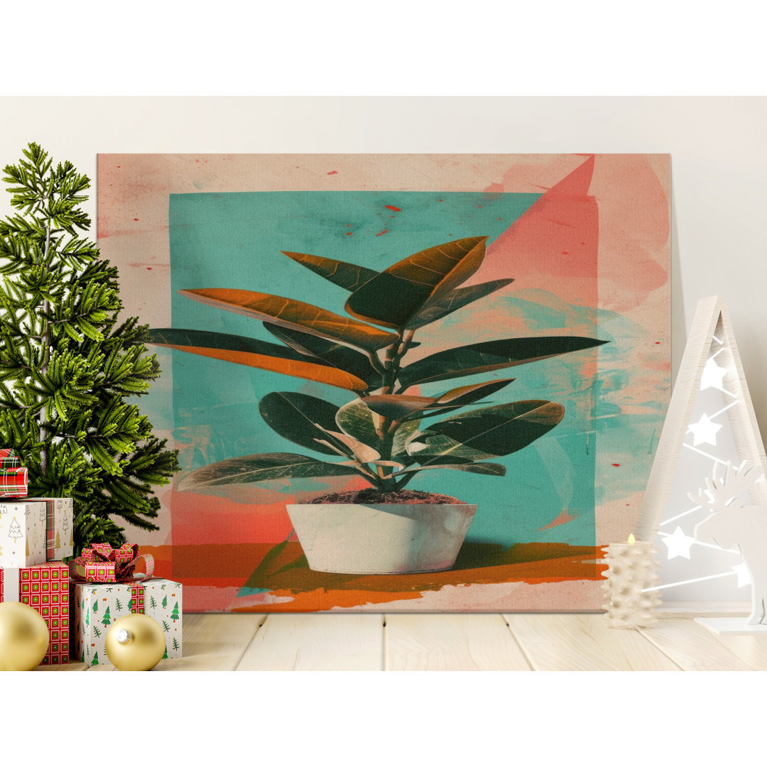 Ficus Plant Canvas Wall Art, Gallery Wrapped Matte Print, Ready to Hang, Modern Decor, Archival Quality, Statement Piece