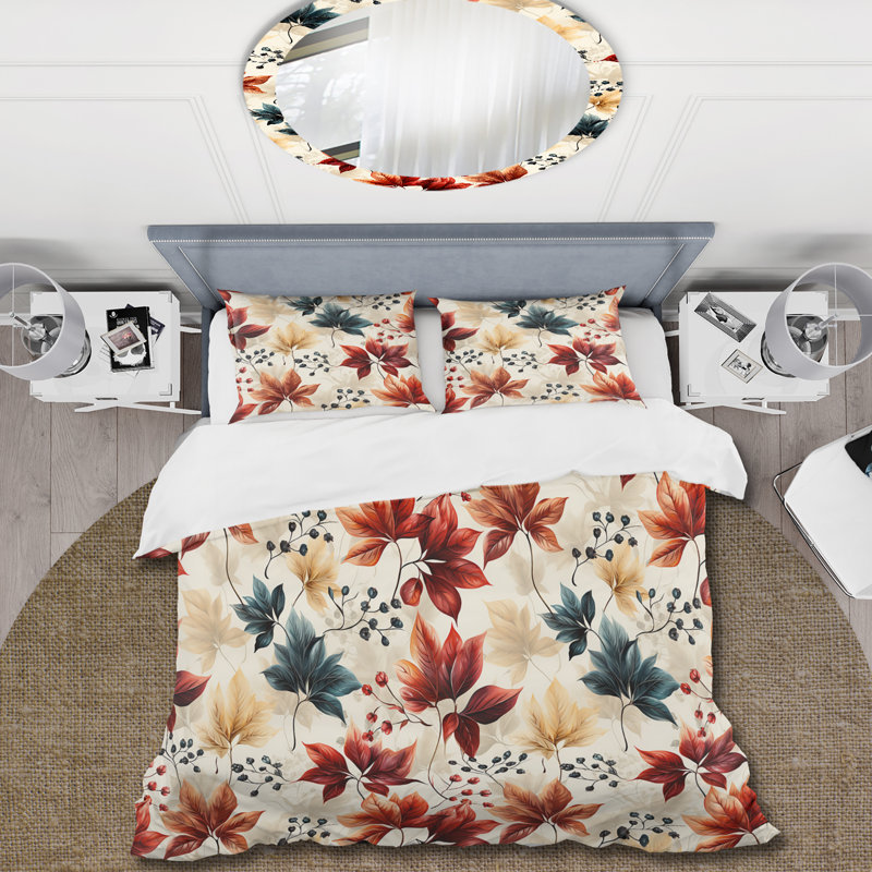 Ensemble de housse de couette rouge et bleu, Housse de couette simple + 1 taie décorative stan