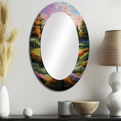 Golf Enchanted Greens - Miroir mural ovale vert
