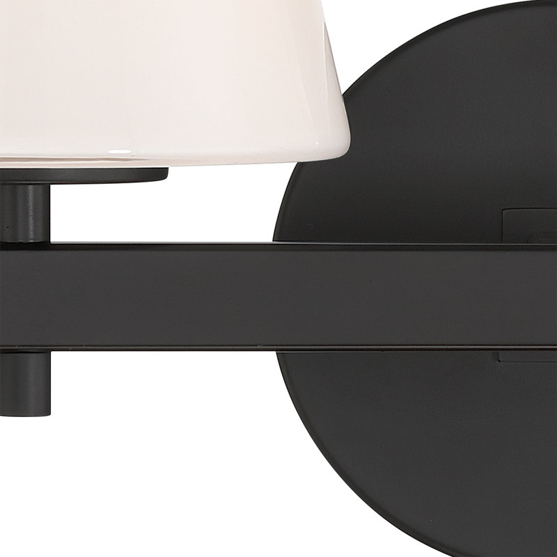 Ivanbrook 16'' Black Sconce, 2, 10" H x 16" W x 7.5" D, Black
