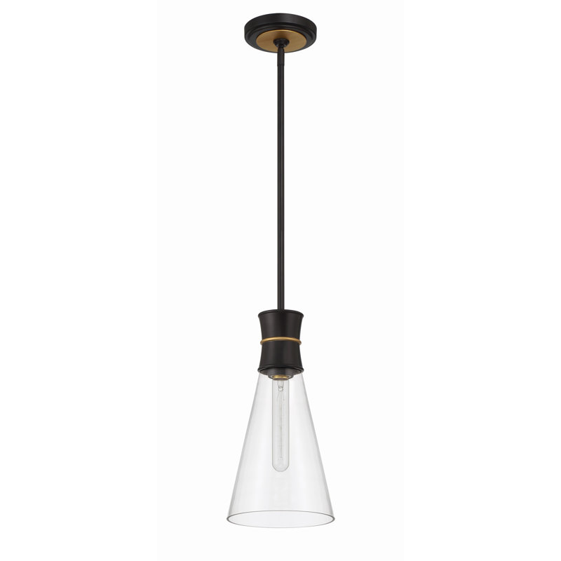 Luminaire suspendu conique à 1 lumière Trikomou