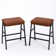 24" Fresh Design Upholstered Leather Counter & Bar Stools With Metal Frame
