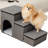 Rodneshia Dog Stairs for Sofa With 3 Steps Foldable with Storage