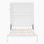 Lit escamotable double pleine grandeur avec tablettes, blanc