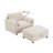 Chenille Armchair With Ottoman-541482963