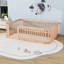 Full Wooden Floor Bed Frame With Guardrails-327905