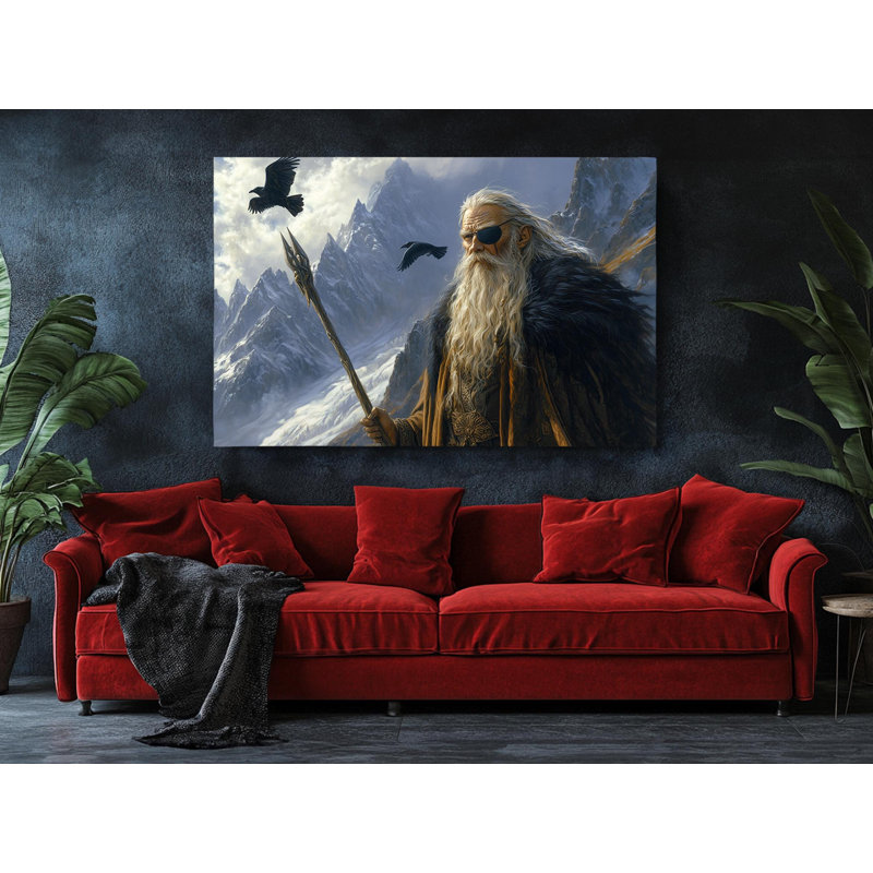 Reproduction d'art Odin Mythology, impression de toile de dieu viking, reproduction nordique de Guerrier, H 24 po x l 36 po