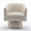 Fauteuil demi-tonneau pivotant en velours capitonné de 28 pouces de largeur Murrow-303570745