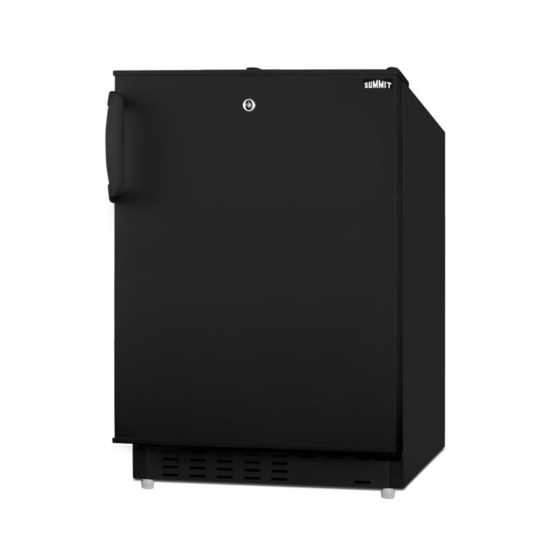 Summit Appliance 2.68 Cubic Feet Internal Freezer Built-In and Freestanding Mini Fridge, Black