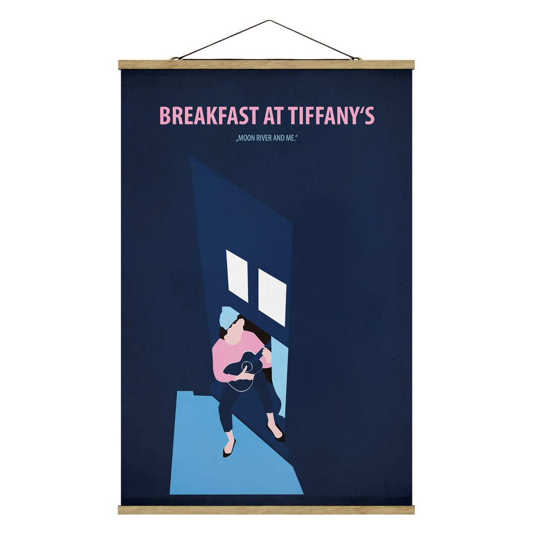 Stoffbild Mit Posterleisten - Filmposter Breakfast At Tiffany´S - Hochformat 3:2