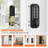 Mechanical Keyless Entry Door Lock, 14 Digit Keypad, Outdoor Gate Door Locks Set with Surface-mounted Latch
