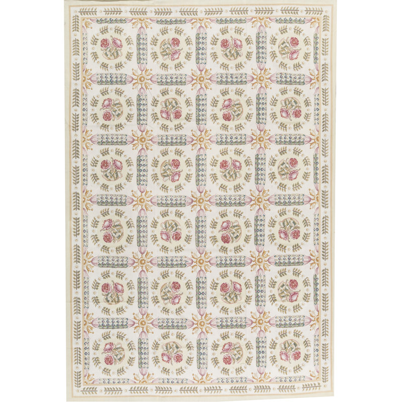Aubusson Renaissance Wool Floral Area Rug