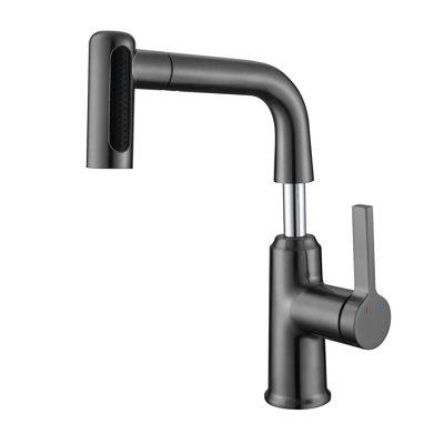 Lefton Single Hole Bathroom Faucet With 2 Water Modes, Pull-out Liftable Vanity Sink Faucet For Bathroom And Laundry Room, BF2209