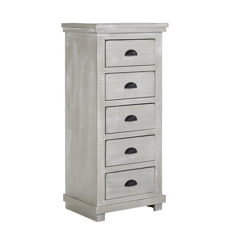 Tripp 24'' W 5 - Drawer Dresser, Gray Chalk