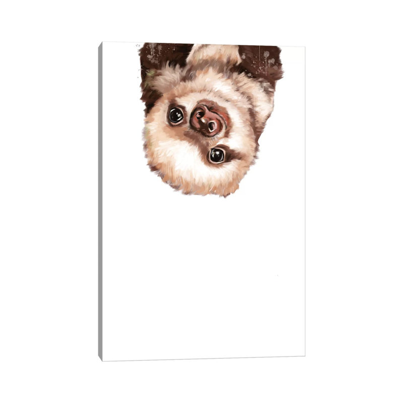 Baby Sloth by Big Nose Work - Wrapped Canvas Gallery-Wrapped Canvas Giclée, 30.48 cm H x 45.72 cm W
