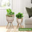 Ensemble de 2 jardinières en rotin