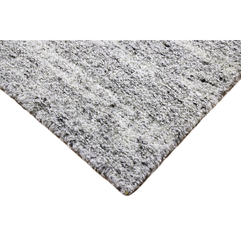 High-Quality Hand-Knotted Brown Area Rug, Rectangle 5' x 8'