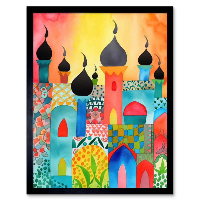 Abstract Islamic Cityscape - Single Picture Frame Print