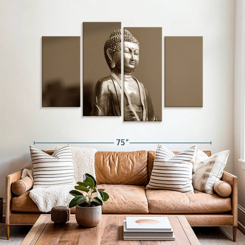 Figurine bouddha, H 42 po x l 68 po