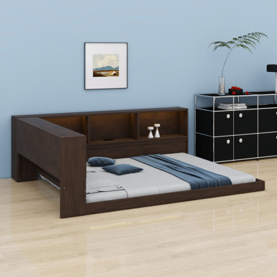 Multifunctional Daybed Featuring Built-in Shelving, USB Connectivity, and Ambient LED Lights