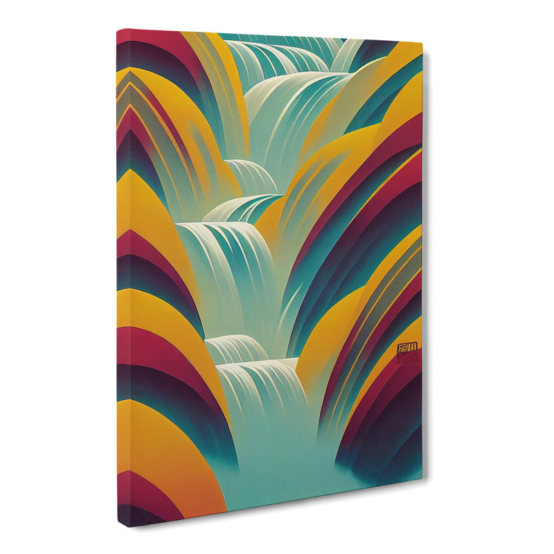 CAN-V0523-2809X Waterfall Art Deco Vol.1 - Wrapped Canvas Print, 50cm H x 35cm W