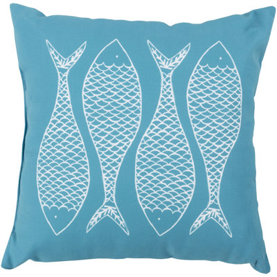 Rain Fabulous Fish Outdoor Throw Pillow