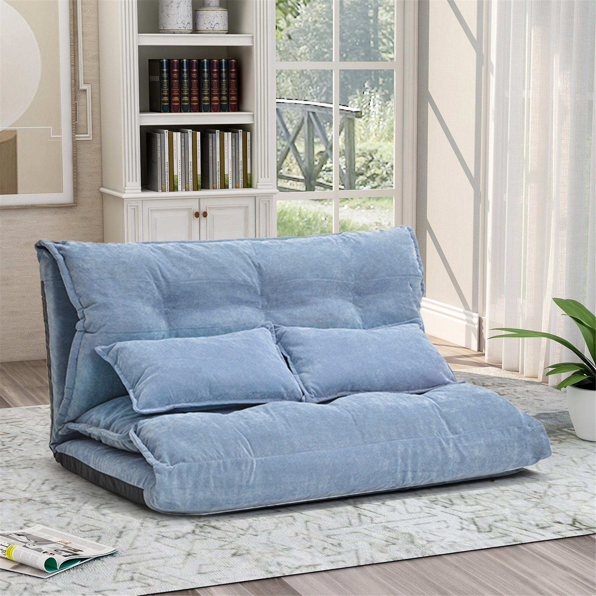 Pillow back deals futon