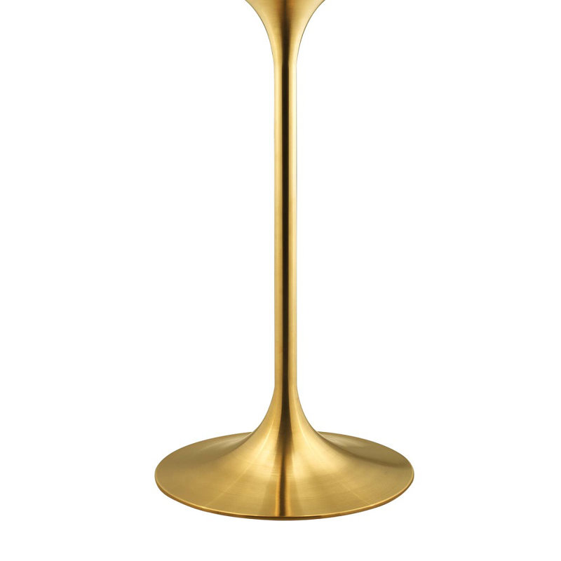 Table de bar Tazio, L 41,93 po x L 31,1 po, Laiton brossé
