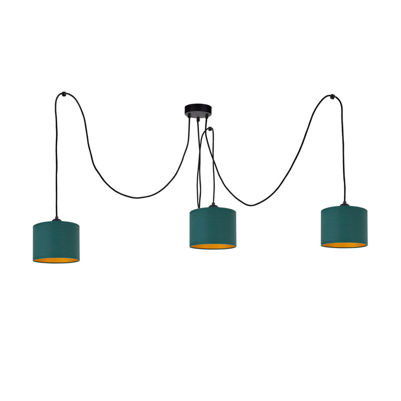 Alexo - Light Drum Pendant, 3, Green