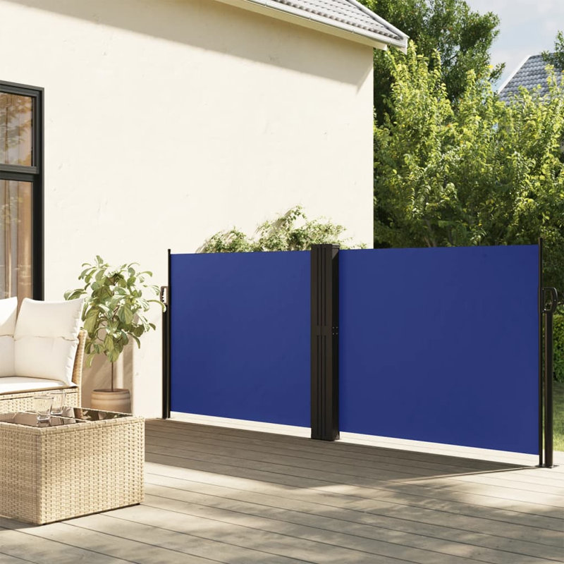 Dakota Fields Retractable Side Awning, 100cm H x 600cm W, Blue