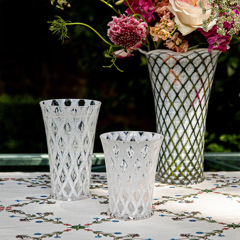 Trellis Tumbler, 9 Oz., White