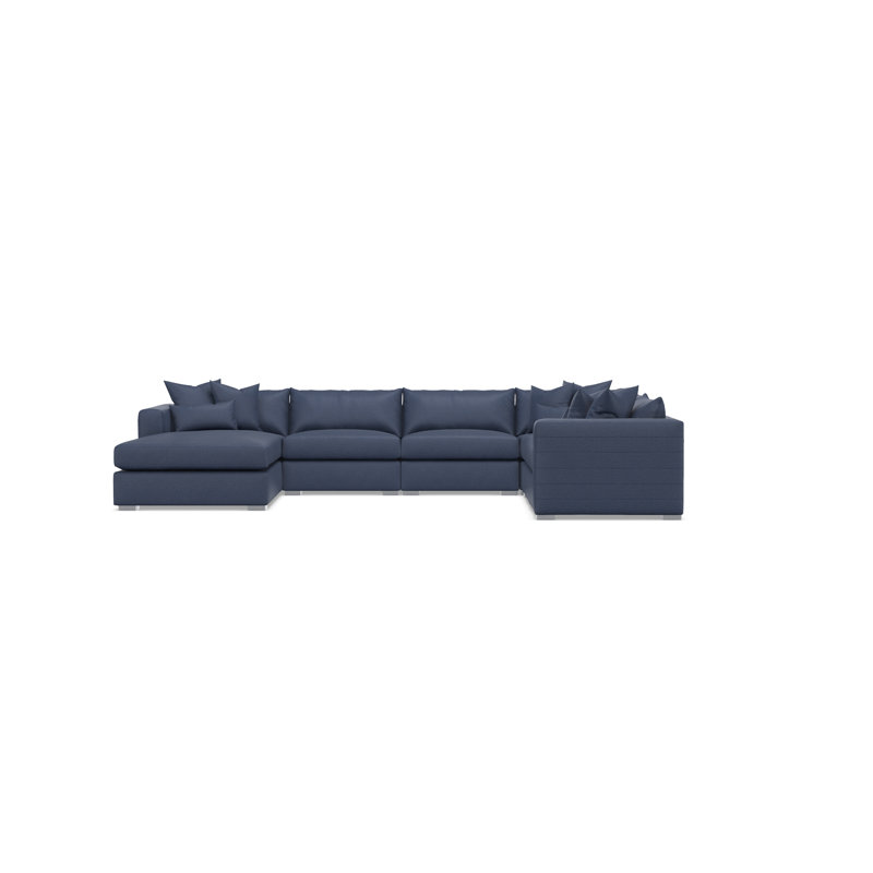 Sectional, Blue Chenille