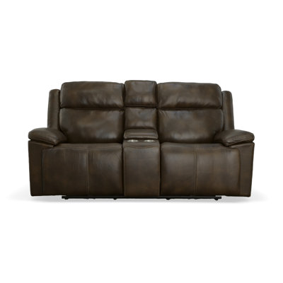 Chance Power Reclining Loveseat With Console, Power Headrests -  Flexsteel, 1187-64PH-278-76