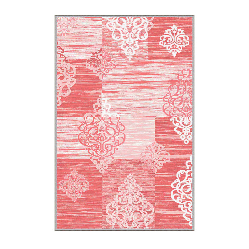 Stylish Hall Carpet 2.6 x 4.9 Feet, 100% Polyester with 8 mm Pile Height | Antibacterial, Non-Slip PVC Felt Dot Underside | Machine Washable, 3D Digital Printing | Perfect for Home Entryways & Living Spaces