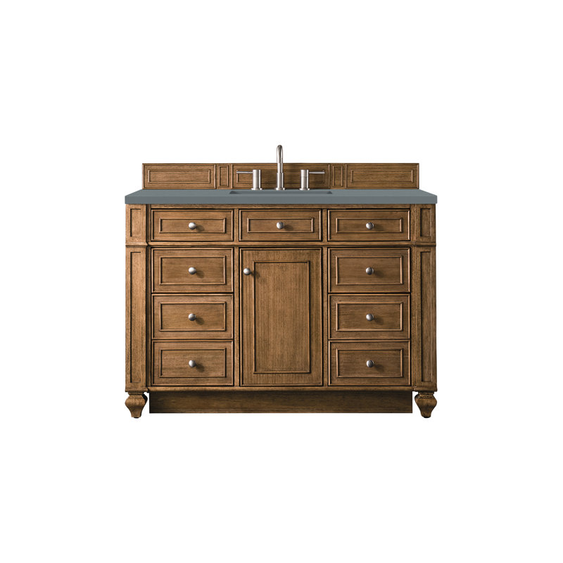 Bristol 48'' W Single Bathroom Vanity Base, Saddle Brown