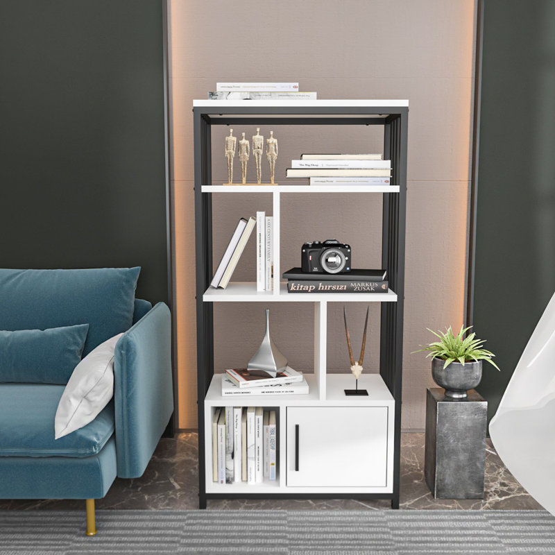 VALERO BOOKCASE, Black/White