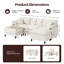 Canapé modulaire en U 108 po 5 pièces en tissu velours côtelé facile à assembler 108 po Comfy-1565757584