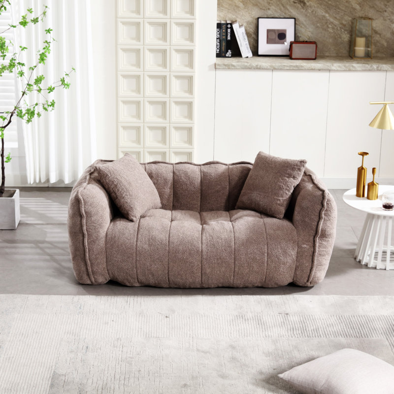  Causeuse capitonnée Bean Bag, Chenille brun