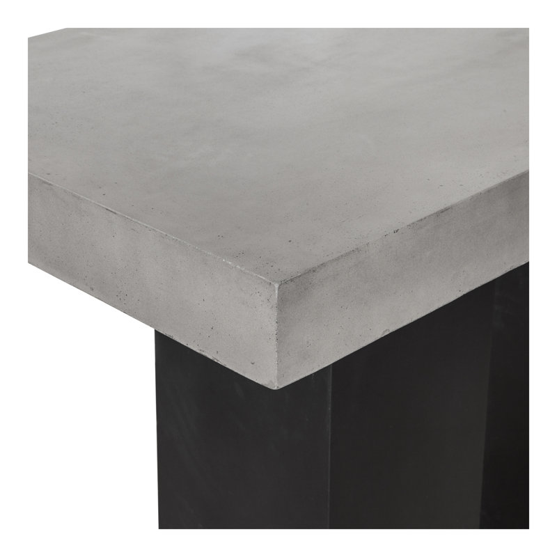 Gray Concrete Rectangular Outdoor Bar Table