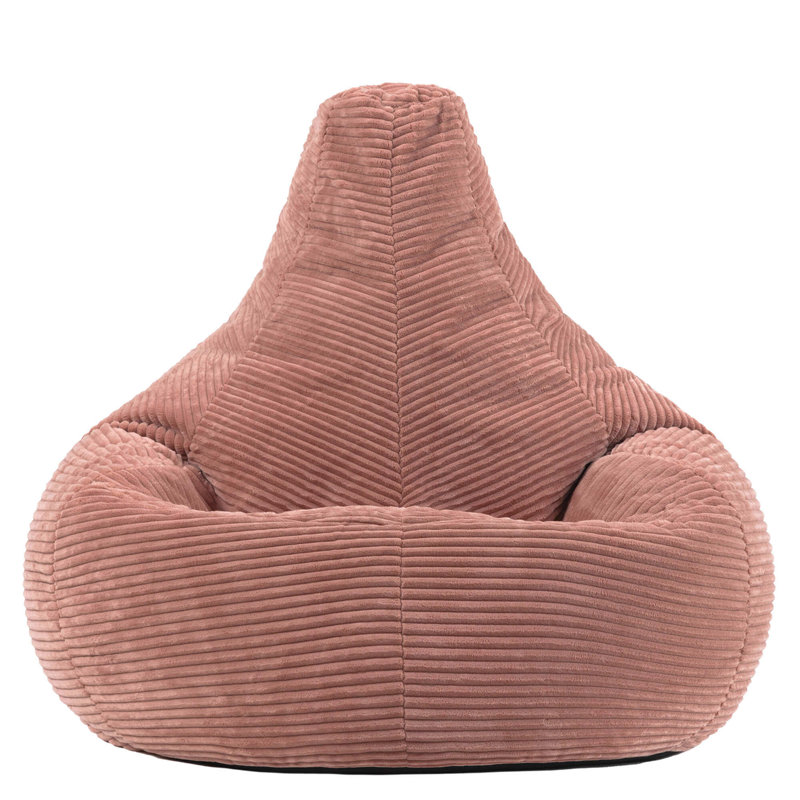 Bean Bag Bazaar Dalton Corduroy Recliner Bean Bag, Pink