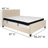 Aluino Button Tufted Platform Bed with Memory Foam Pocket Spring Mattress-129474196-129474199