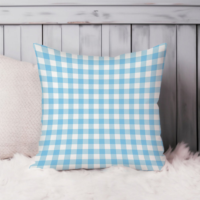 Gingham Light Blue Pattern XIII Modern, 20"H x 20"W
