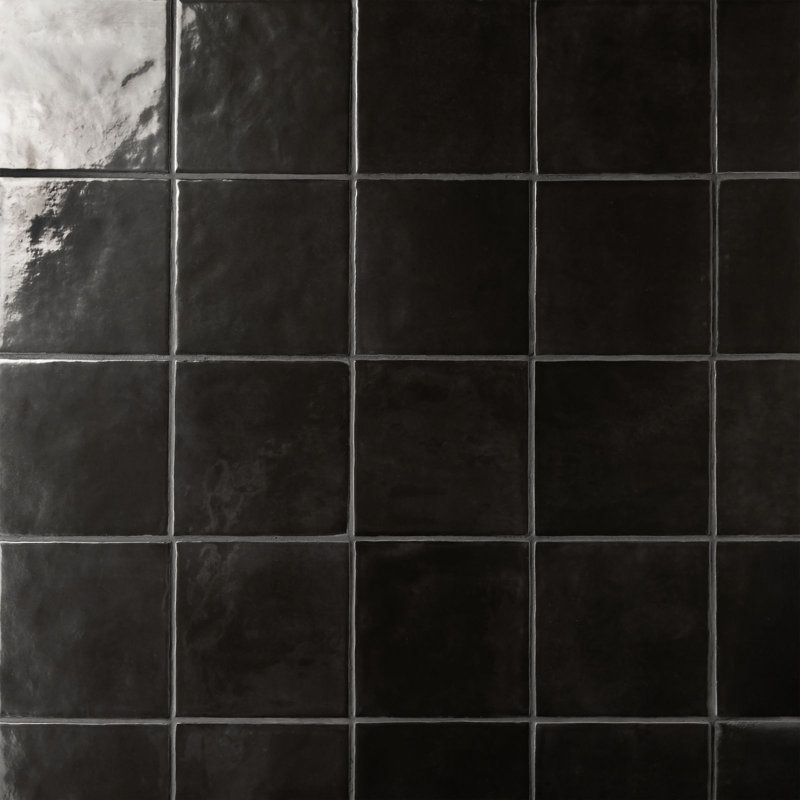 Cloe 5" x 5" Ceramic Tile, Black