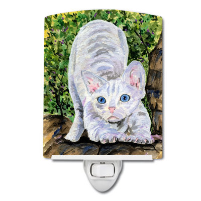 Cat Devon Rex Ceramic Night Light