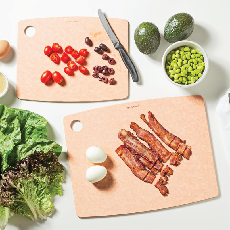 Natural Wood 11.5" x 9" Dishwasher Safe Cutting Board