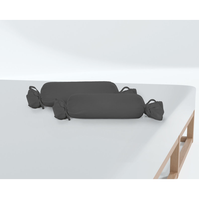 Bolster Pillow Cover, Titanium