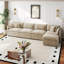 Canapé-lit en chenille moderne avec repose-pieds-1076184509-1076184511