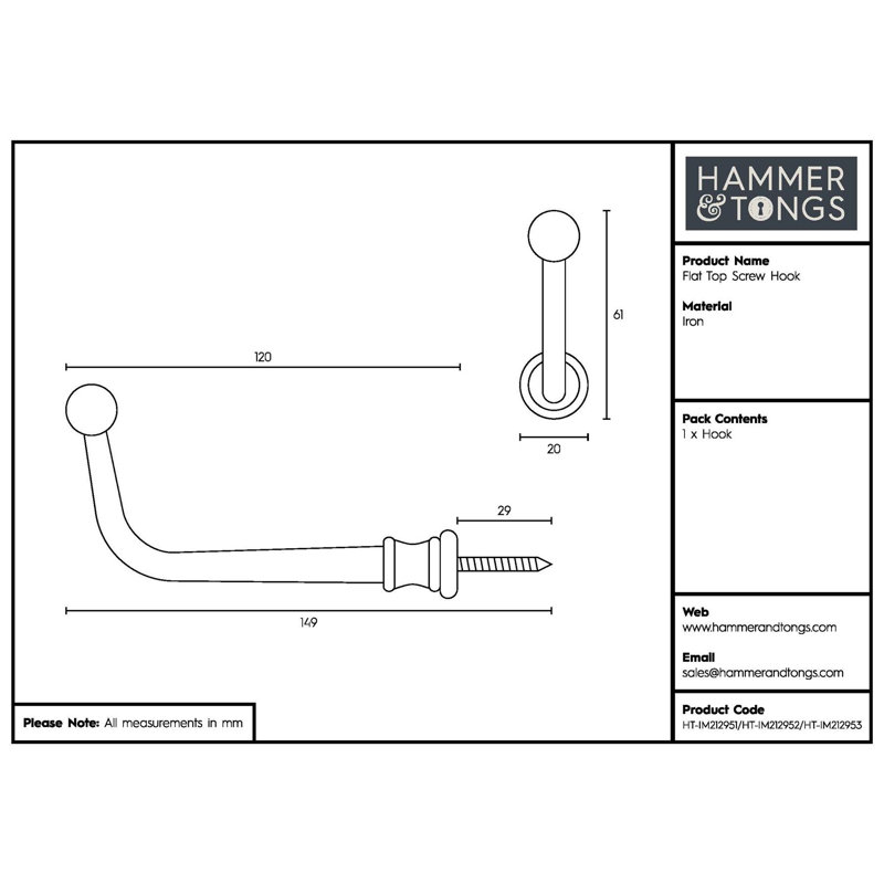 Iron Wall Wall Hook