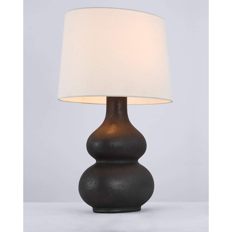 Chapman & Myers Lismore Medium Table Lamp, Stained Black Metallic